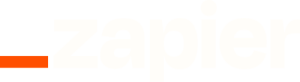 Zapier logo white